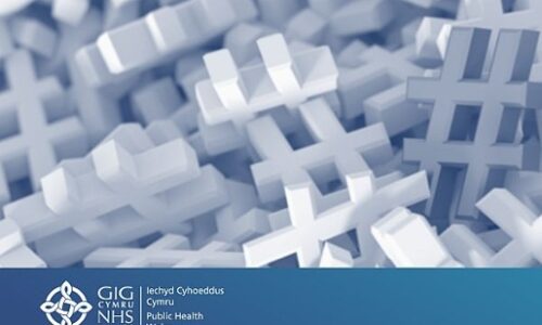 Casgliad neu bentwr o hashnodau wedi’u rendro mewn 3D. A collection or pile of 3D rendered hashtags